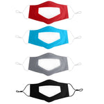 Anti-Fog Lip Language Face Shield For The Deaf And Mute Solid Color Printing Face Shield, Red, Black, Gray, Lake Blue, Printing A, Printing B, Printing C, Printing D, Additive A, Additive B, Additive C