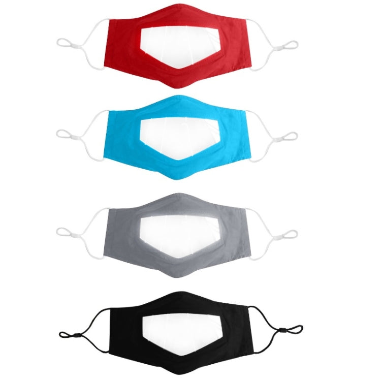 Anti-Fog Lip Language Face Shield For The Deaf And Mute Solid Color Printing Face Shield, Red, Black, Gray, Lake Blue, Printing A, Printing B, Printing C, Printing D, Additive A, Additive B, Additive C