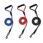 Pet Reflective Leash Medium & Large Dog Walking Supplies, Blue, Black, Red