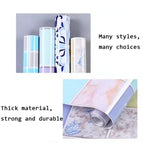 Kitchen Anti-Smoke Tile Wall Stickers Stove Wallpaper, Happy Every Day, Purple Vine, Blossoming Flowers, Blue Ans White Porcelain