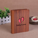 6-Inch 32 Sheets Wooden DIY Photo Album Creative Gift, 1314, Grow Up, Happiness, Baby Love, Love For You, The Story Of Time, Forever, Photo Album, I love You, I Am On My Way, Fawn, Pickup Light Stream Shadow
