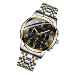 FNGEEN 4006 Men Automatic Mechanical Watch Waterproof Quartz Watch, Gold Blue Surface, Gold Black Surface, Gold White Surface, White Steel White Surface, White Steel Black Surface, White Steel Blue Surface, Black Steel Black Surface                    ...