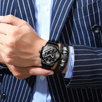 FNGEEN 4006 Men Automatic Mechanical Watch Waterproof Quartz Watch, Gold Blue Surface, Gold Black Surface, Gold White Surface, White Steel White Surface, White Steel Black Surface, White Steel Blue Surface, Black Steel Black Surface                    ...