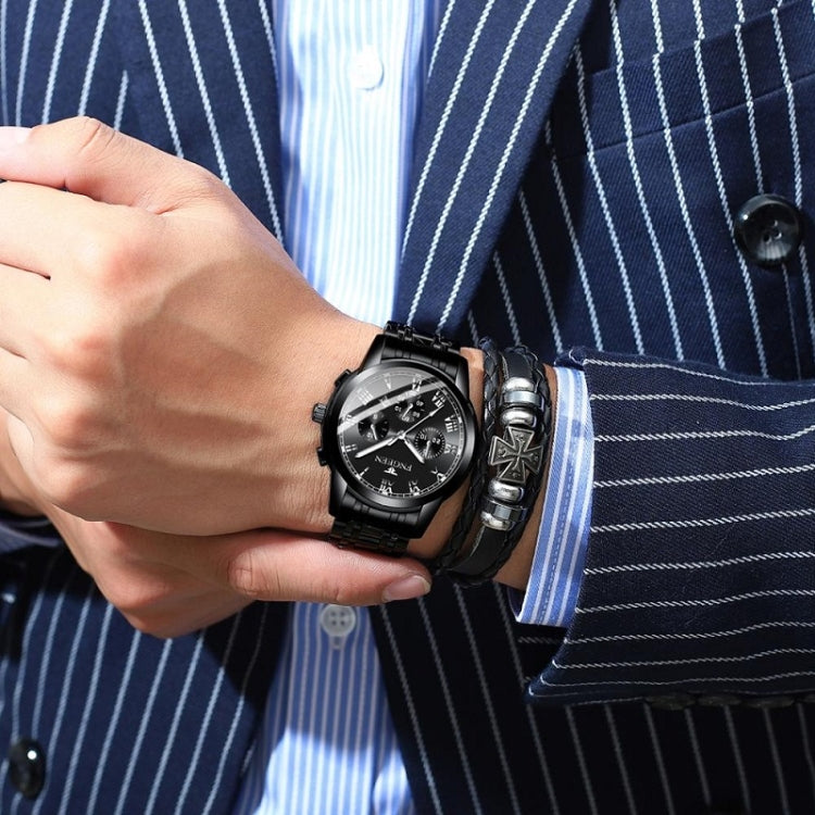 FNGEEN 4006 Men Automatic Mechanical Watch Waterproof Quartz Watch, Gold Blue Surface, Gold Black Surface, Gold White Surface, White Steel White Surface, White Steel Black Surface, White Steel Blue Surface, Black Steel Black Surface                    ...