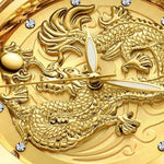FNGEEN S666 Waterproof Luminous Non-Mechanical Watch Quartz Ultra-Thin Dragon Or Phoenix Pattern Couple Watch, Full Gold Gold Surface, Full Gold Black Surface, FullGold White Surface, Between Gold Gold Surface, Between Gold Black Surface               ...
