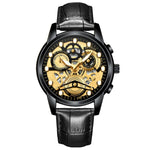FNGEEN 4088 Men Hollow Quartz Watch Student Waterproof Luminous Watch, Full Gold Gold Surface, Full Gold Black Surface, Black Steel Black Surface White Nails, Black Steel Black Surface Gold Nails, Gold And Gold Surface, Gold Black Surface              ...