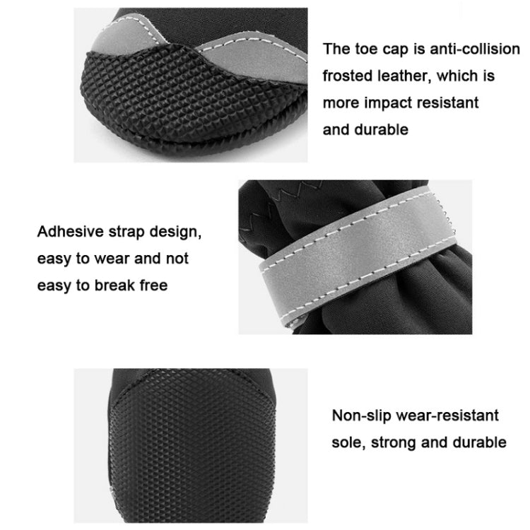 Pet Waterproof Non-Slip Wear-Resistant Snow Boots Four Seasons Dog Shoes, 1, 2, 3, 4, 5, 6, 7, 8