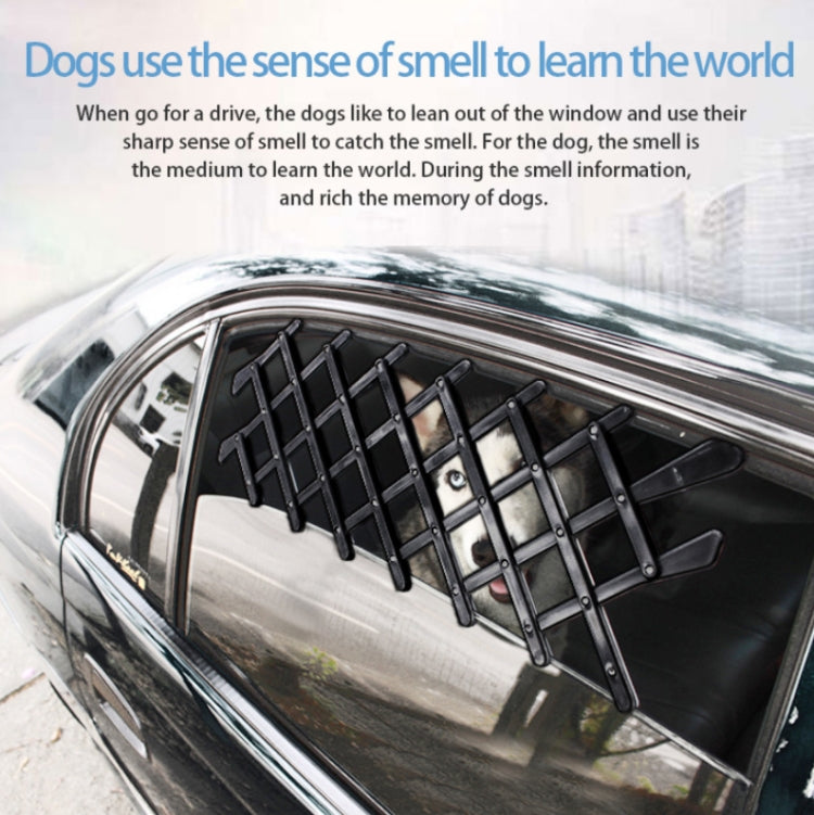 Pet Car Window Protective Fence Car Retractable Protective Fence, 24x11.8x1.2cm, 24x17.7x1.2cm