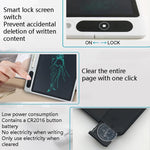 لوحة كتابة يدوية LCD مقاس 10.1 بوصة، لوحة رسم إلكترونية مضيئة بالطاقة، لوحة رسم باليد، سبورة ذكية صغيرة، أسود مع غطاء جلدي، وردي مع غطاء جلدي