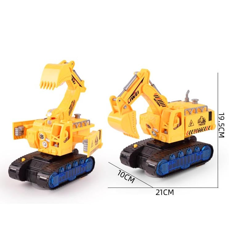 Children Light And Music Simulation Electric Excavator Car Toy, Style:, Engineering Vehicle