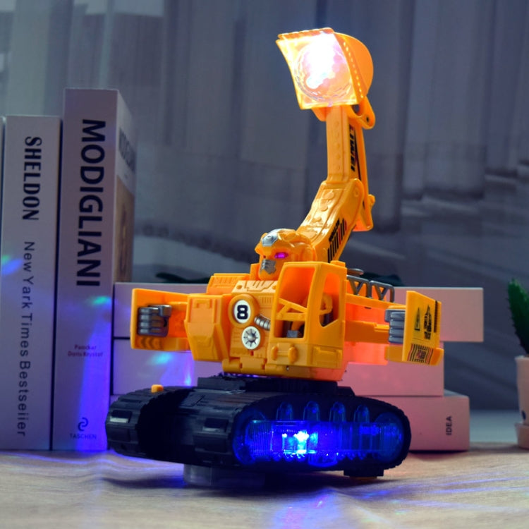 Children Light And Music Simulation Electric Excavator Car Toy, Style:, Engineering Vehicle