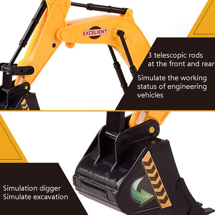 Children Light And Music Simulation Electric Excavator Car Toy, Style:, Engineering Vehicle