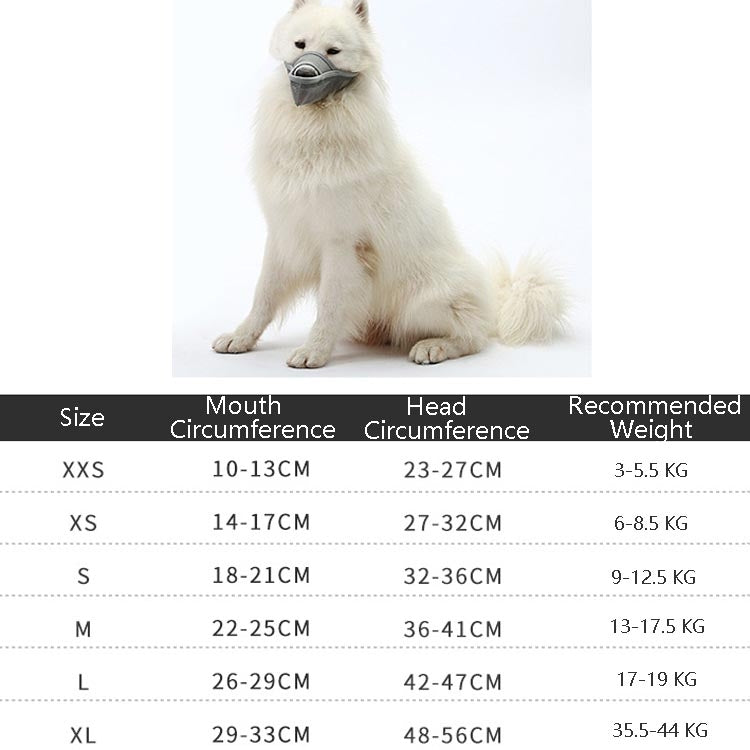 Dog Mouth Cover Anti-Bite Mesh Dog Mouth Cover Medium And Large Dogs Anti-Drop Mask, XXS, XS, S, M, L, XL