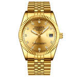 FNGEEN 7008 Men Fashion Diamond Dial Watch Couple Watch, Full Gold Gold Surface, Full Gold Black Surface, Full Gold White Surface, Golden Surface, Gold Black Sueface, Golden White Surface, Brown Leather Full Gold Surface                                ...