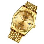 FNGEEN 7008 Men Fashion Diamond Dial Watch Couple Watch, Full Gold Gold Surface, Full Gold Black Surface, Full Gold White Surface, Golden Surface, Gold Black Sueface, Golden White Surface, Brown Leather Full Gold Surface                                ...