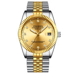 FNGEEN 7008 Men Fashion Diamond Dial Watch Couple Watch, Full Gold Gold Surface, Full Gold Black Surface, Full Gold White Surface, Golden Surface, Gold Black Sueface, Golden White Surface, Brown Leather Full Gold Surface                                ...