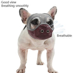 Bulldog Mouth Cover Flat Face Dog Anti-Eat Anti-Bite Drinkable Water Mouth Cover, S, M, L