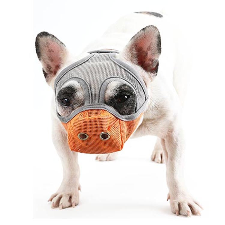 Bulldog Mouth Cover Flat Face Dog Anti-Eat Anti-Bite Drinkable Water Mouth Cover, S, M, L