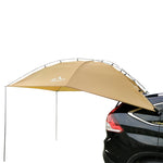 LADUTA Outdoor Self-Driving Tour Barbecue Camping Car Side Tent Car Tail Extension Tent Supplies, Grey Blue, Painted Silver