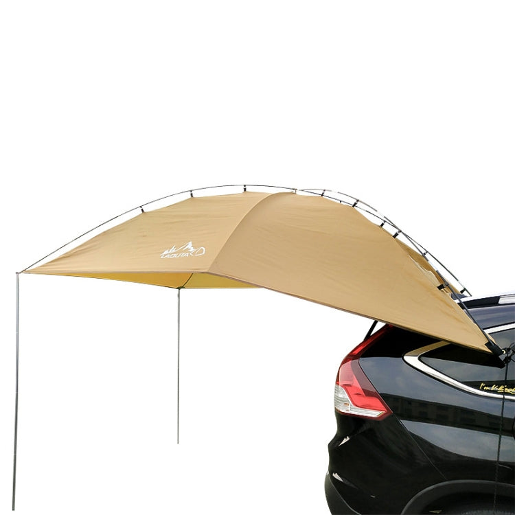 LADUTA Outdoor Self-Driving Tour Barbecue Camping Car Side Tent Car Tail Extension Tent Supplies, Grey Blue, Painted Silver