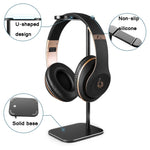 Z9 Headset Aluminum Alloy Bracket Internet Cafe Headset Display Stand, black, Silver, Rose Gold
