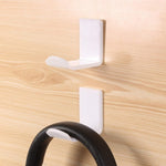 2 PCS Headphone Bracket Sticky Headset Hanger, Black, White