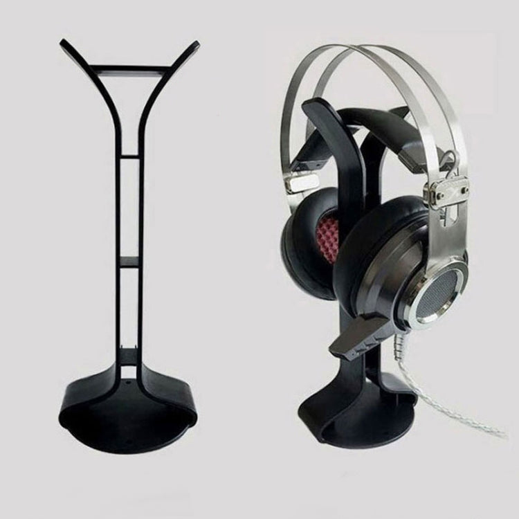 2 PCS Universal Headphone Holder Display Shelf  Internet Cafe Computer Headphone Hanger, White, Black