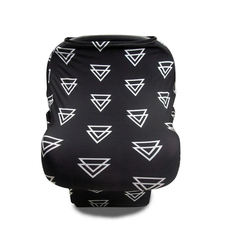 Multifunctional Enlarged Stroller Windshield Breastfeeding Towel Baby Seat Cover, Arrow, Pink Peony, Black and White Stripes, Leaf Flowers, Blue Dots, Purple Flowers, Gray Pattern, Bear, Black Triangle, Puppy, Red Geometry, Black and White Grid, Galaxy...
