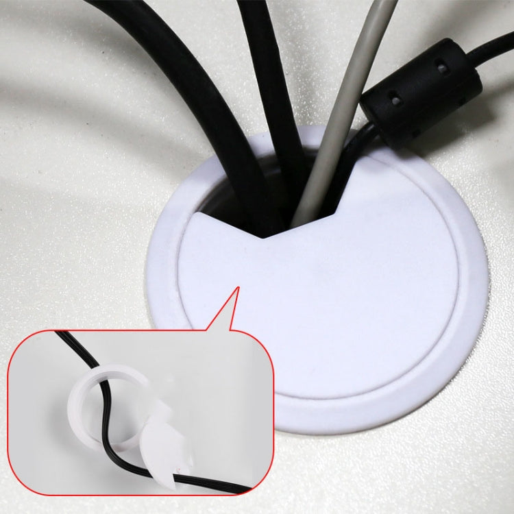 ABS Plastic Round Cable Box Computer Desk Cable Hole Cover, Specification: 80mm (White), 50mm (Black), 50mm (White), 53mm (Black), 53mm (White), 60mm (Black), 60mm (White), 80mm (Black), 80mm (White)