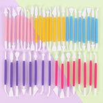 2 Sets Carving Pen Cake Fondant Carving Knife Making Cutting Tool 01030 Purple (OPP Bag Packaging), 01071 Yellow (OPP Bag Packaging), 01018 Red (OPP Bag Packaging), 02023 Blue (OPP Bag Packaging), 02030 Pink (OPP Bag Packaging)