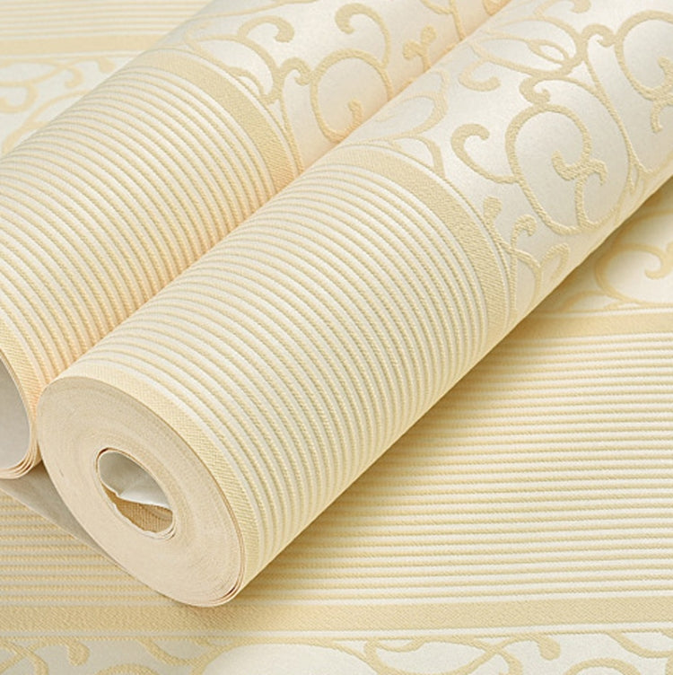 Modern Minimalist Bedroom Living Room Self-Adhesive Non-Woven Wallpaper Sticker, 0.53 x 3 Meters