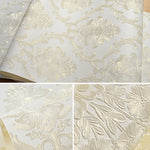 Bedroom Living Room Classic Damascus 3D Precision Pressed Non-Woven Fabric Self-Adhesive Wallpaper, 0.53 x 3 Meters