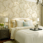 Retro 3D Stereo Plum Blossom Wallpaper Bedroom Living Room TV Background Wall Self-Adhesive Wallpaper, 0.53x3m