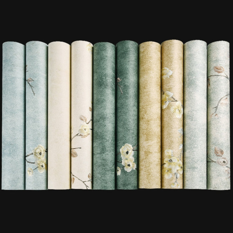 Retro 3D Stereo Plum Blossom Wallpaper Bedroom Living Room TV Background Wall Self-Adhesive Wallpaper, 0.53x3m