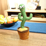 Electric Dancing Cactus Singing Holiday Gift Doll for Children, No Battery