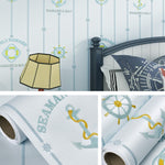 3D Stars Moon Self-Adhesive Wallpaper Mediterranean Children Wall Sticker, 0.53 x 3m