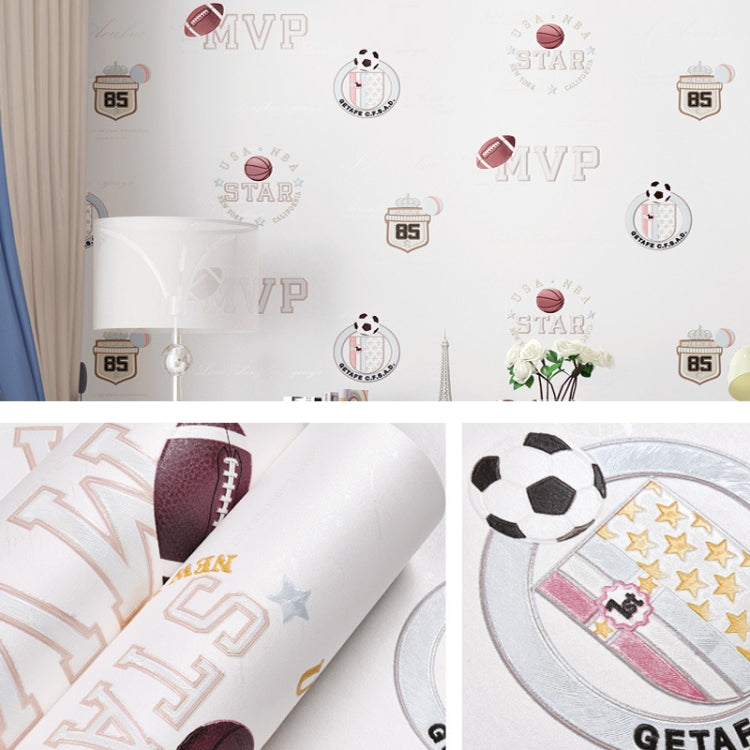 3D Stars Moon Self-Adhesive Wallpaper Mediterranean Children Wall Sticker, 0.53 x 3m