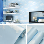 3D Stars Moon Self-Adhesive Wallpaper Mediterranean Children Wall Sticker, 0.53 x 3m