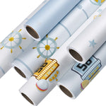 3D Stars Moon Self-Adhesive Wallpaper Mediterranean Children Wall Sticker, 0.53 x 3m