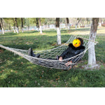 Outdoor Mesh Hammock Cotton Thread Solid Wood Stick Hammock Indoor Swing, Size: 200x80cm, 200x80cm White