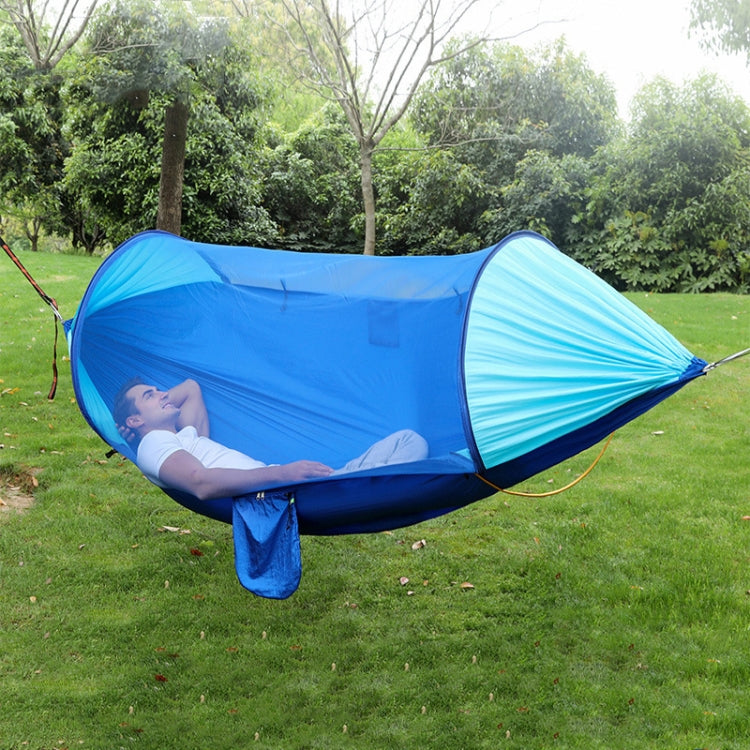 Anti-Rollover Automatic Quick-Opening Mosquito Net Hammock Outdoor Camping Double Anti-Mosquito Hammock, Size: 290x140cm, 290x140cm Green, 290x140cm Blue, 290x140cm Yellow