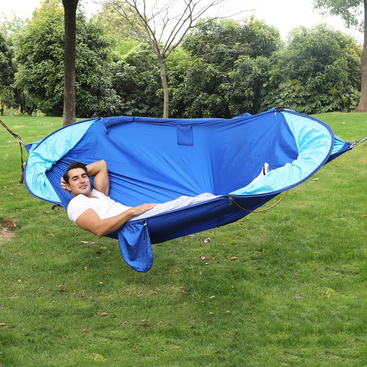 Anti-Rollover Automatic Quick-Opening Mosquito Net Hammock Outdoor Camping Double Anti-Mosquito Hammock, Size: 290x140cm, 290x140cm Green, 290x140cm Blue, 290x140cm Yellow