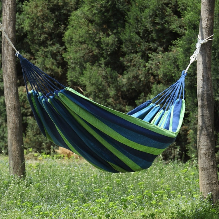 Thick Canvas Hammock Field Rollover Prevention Outdoor  Hammock Swing, 260x80 No Stick Single (Red Stripe), 260x80  Non-stick Single (Blue Stripes ), 260x100 No Stick (Red Stripes), 260x100 No Stick (Blue Stripes), 260x150 No Stick (Red Stripes）       ...