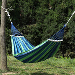 Thick Canvas Hammock Field Rollover Prevention Outdoor  Hammock Swing, 260x80 No Stick Single (Red Stripe), 260x80  Non-stick Single (Blue Stripes ), 260x100 No Stick (Red Stripes), 260x100 No Stick (Blue Stripes), 260x150 No Stick (Red Stripes）       ...