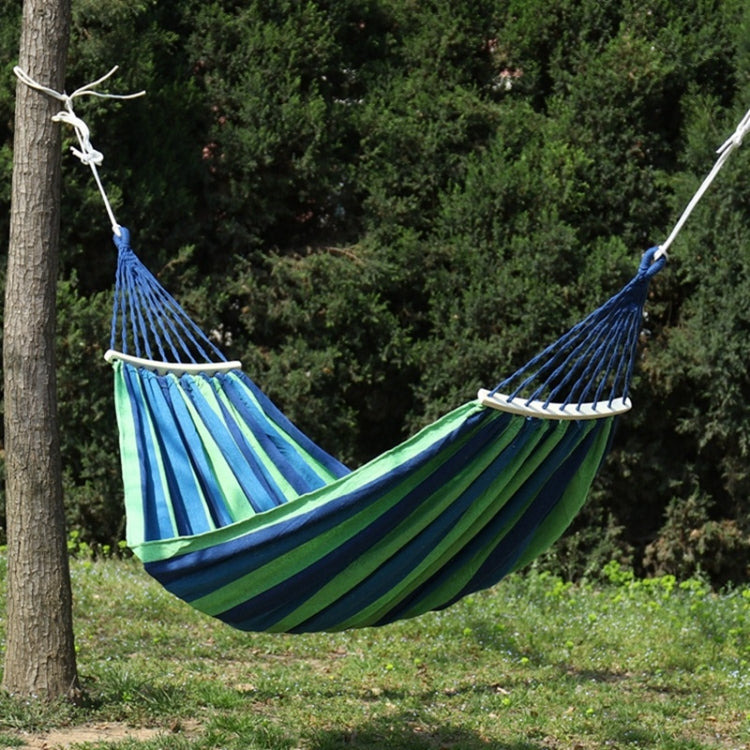 Thick Canvas Hammock Field Rollover Prevention Outdoor  Hammock Swing, 260x80 No Stick Single (Red Stripe), 260x80  Non-stick Single (Blue Stripes ), 260x100 No Stick (Red Stripes), 260x100 No Stick (Blue Stripes), 260x150 No Stick (Red Stripes）       ...