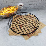 Wrought Iron Fruit Portable Storage Basket Bread French Fries Fried Snacks Portable Basket, Double Cup Egg-shaped, Double Cup Round, Single Cup Boat, Square Short Basket, Rectangular Short Basket, Large Round Wire, Small Round Wire, Large Messy Wire