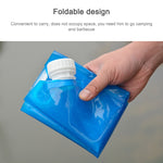 PE Water Bag For Portable Folding Water Storage Lifting Bag for Camping Hiking Survival Hydration Storage Bladder, 5L(Blue), 10L(Blue)