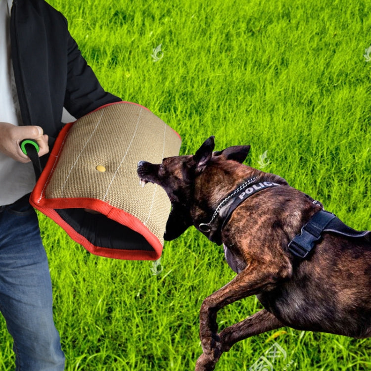 Red Twill Jute Training Dog Bite Sleeve Open Sleeve Protector Pet Products, Red Twill Jute