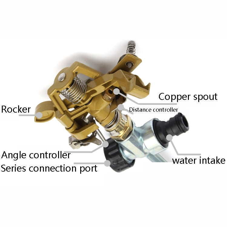 Rotating Lawn Sprinklers Zinc Alloy Gardens Agricultural Rocker Sprinklers, Rotating Lawn Sprinklers