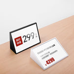 Acrylic Triangle Price Tag Student Desk Seat Board (White), 7.4x10.5cm (White), 7.4x5.3cm (Black), 7.4x10.5cm (Black)